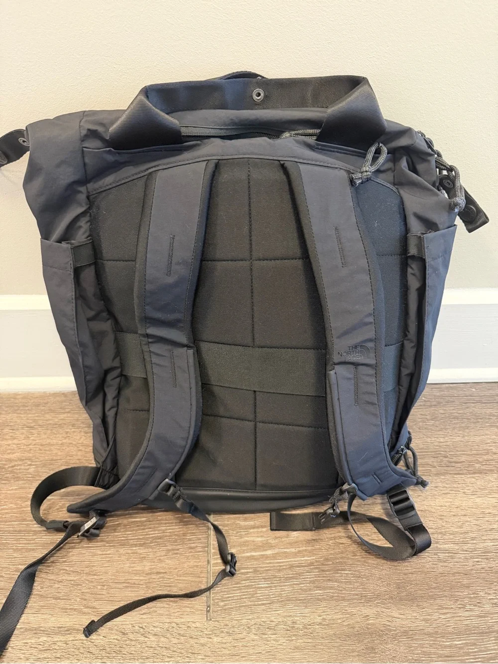 The North Face Black Tote-Style Backpack with Zippered Base